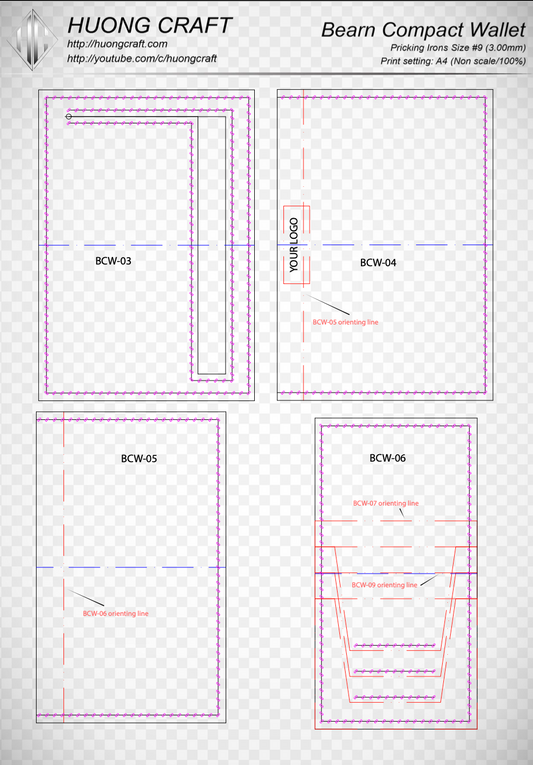 Bearn Compact Wallet | File Pattern PDF