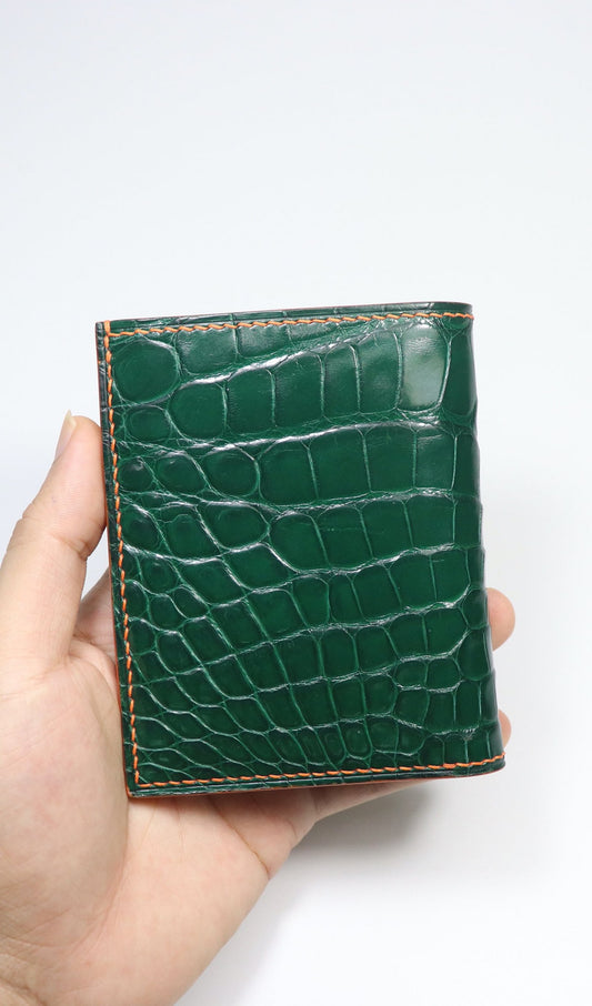 Ví cá sấu màu green