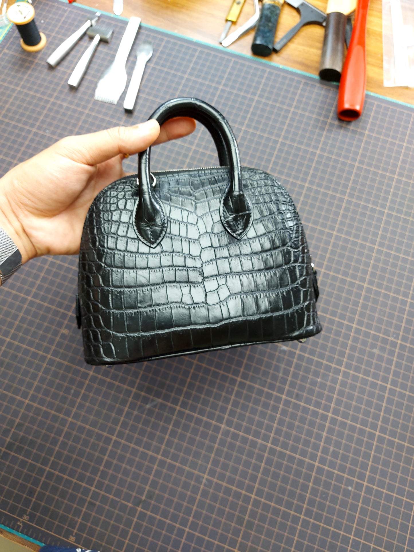 Mini crocodile bolide bag