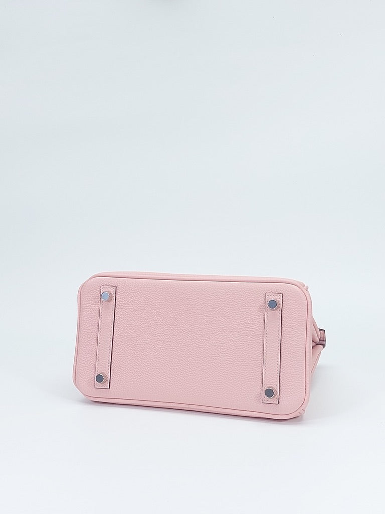 Bottom view of structured handmade leather bag