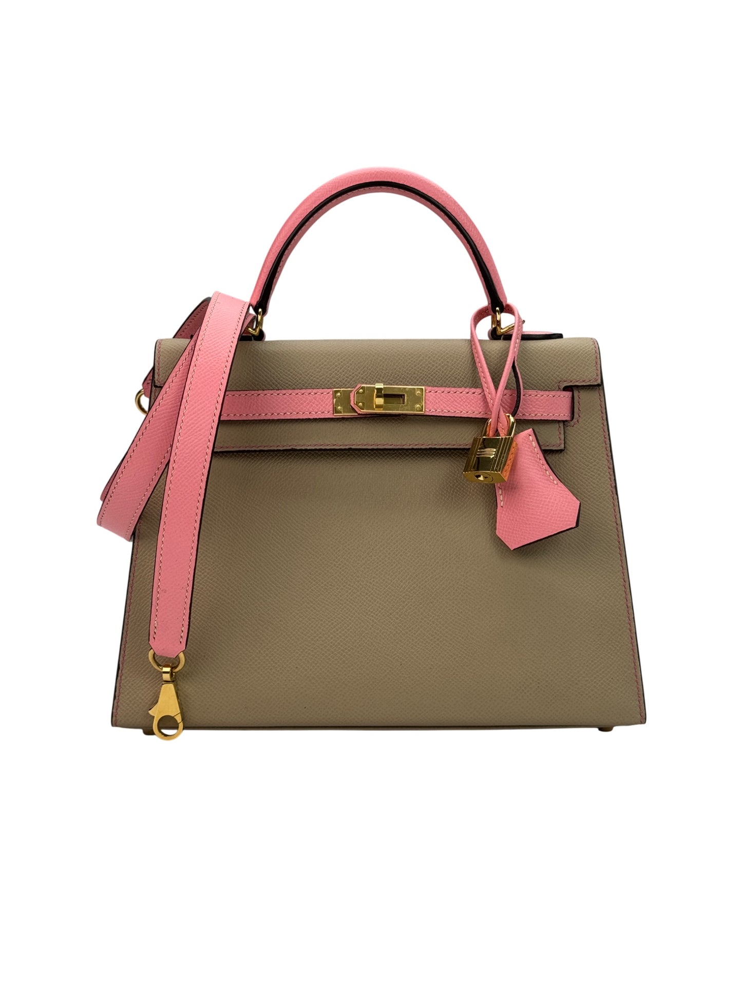 Kelly 25 PDF leather bag pattern by HuongCraft – bi-color handmade version