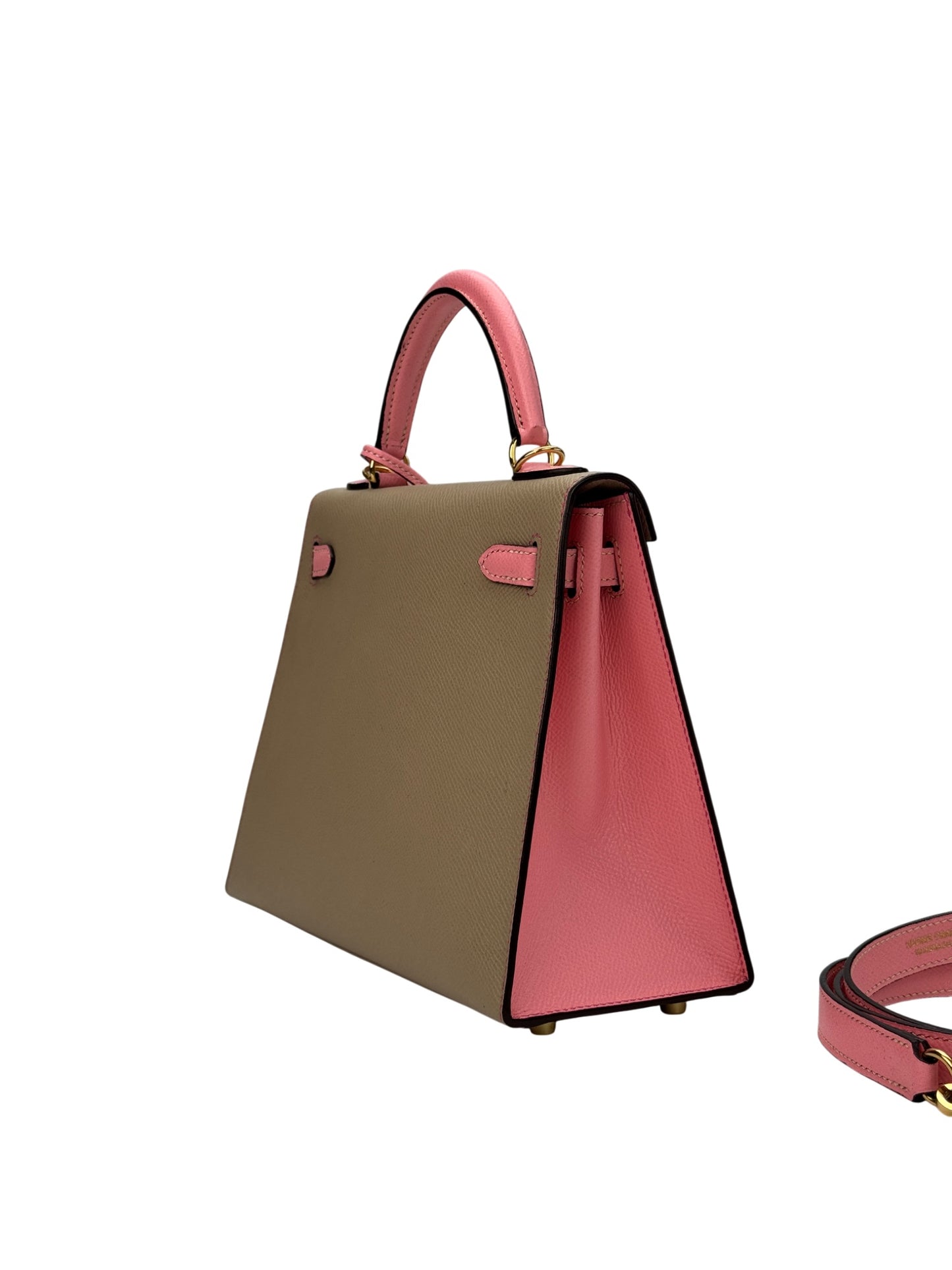 view of Kelly 25 handmade leather bag created from HuongCraft PDF pattern