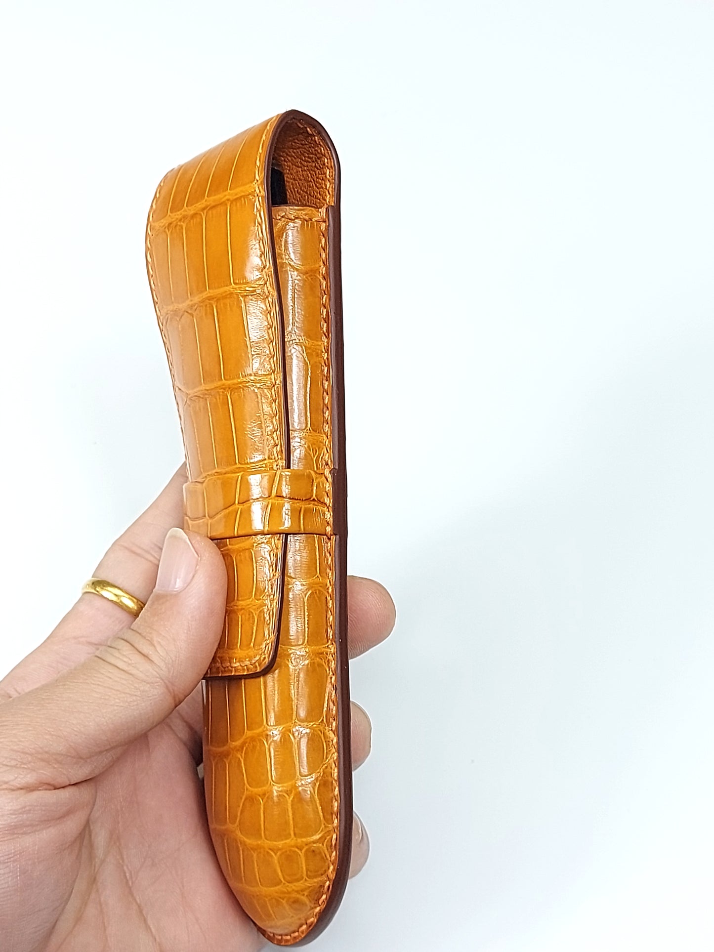 Crocodile pen case